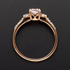 9ct Rose Gold Lilac Kunzite Zircon Ring