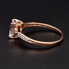 9ct Rose Gold Lilac Kunzite Zircon Ring