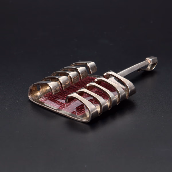 David Andersen Silver Harp Design Pendant