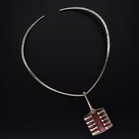 David Andersen Silver Harp Design Pendant