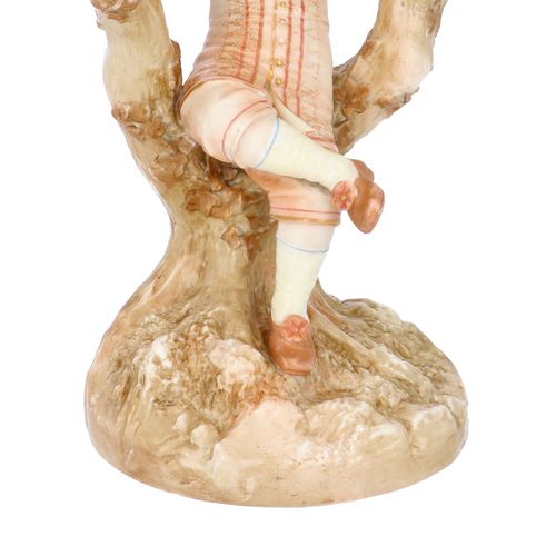 19th Century Royal Worcester Boy Figurine Double Candlestick image-3