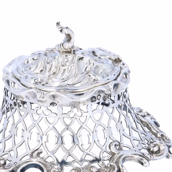 Mid 19th Century Silver Ink Bottle Frame