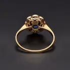 Edwardian 18ct Gold Diamond and Sapphire Cluster Ring