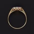 Edwardian 18ct Gold Diamond and Sapphire Cluster Ring