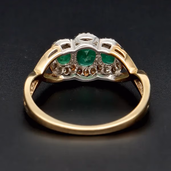 Gold Emerald Diamond Ring