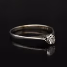 Retro White Gold 0.15ct Diamond Ring. London 1981