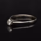 Retro White Gold 0.15ct Diamond Ring. London 1981