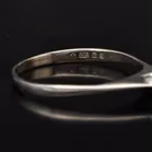Retro White Gold 0.15ct Diamond Ring. London 1981
