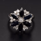 18ct White Gold Sapphire and Diamond Ring