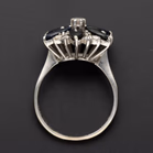 18ct White Gold Sapphire and Diamond Ring