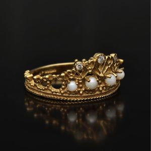 Stuart Devlin 18ct Gold Diamond Princess Diana Tiara Ring 1986