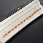 Heavy 18ct Yellow Gold 5.5ct Burmese Ruby & Diamond Bracelet