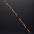 Heavy 18ct Yellow Gold 5.5ct Burmese Ruby & Diamond Bracelet