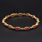 Heavy 18ct Yellow Gold 5.5ct Burmese Ruby & Diamond Bracelet