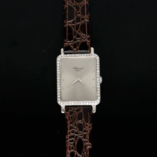 1970s Chopard 18ct White Gold and Diamond Watch image-2