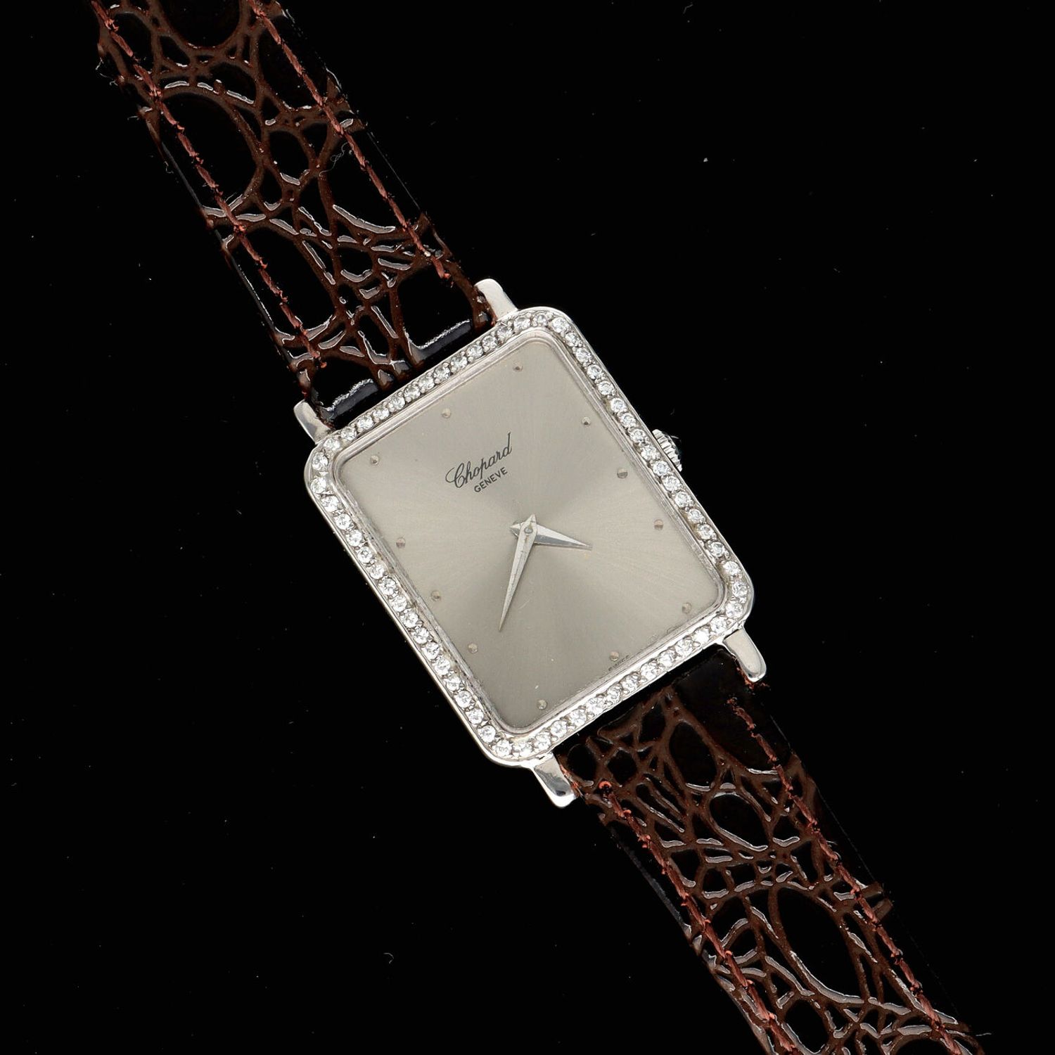 1970s Chopard 18ct White Gold and Diamond Watch Watches