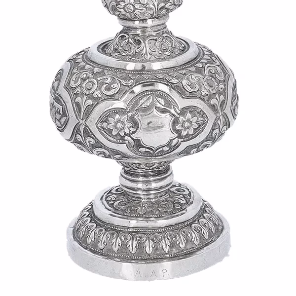 Late 19th Century Indian Silver Rose Water Sprinkler