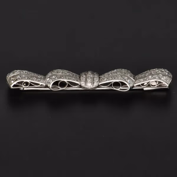 Bow-Shaped 3.00ct Diamond Brooch
