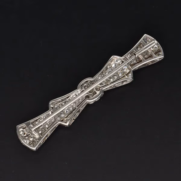 Bow-Shaped 3.00ct Diamond Brooch