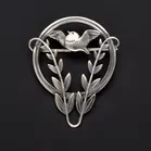Vintage Danish Sterling Silver "Bird in Wheat" Brooch