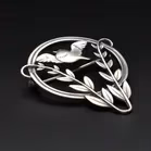 Vintage Danish Sterling Silver "Bird in Wheat" Brooch