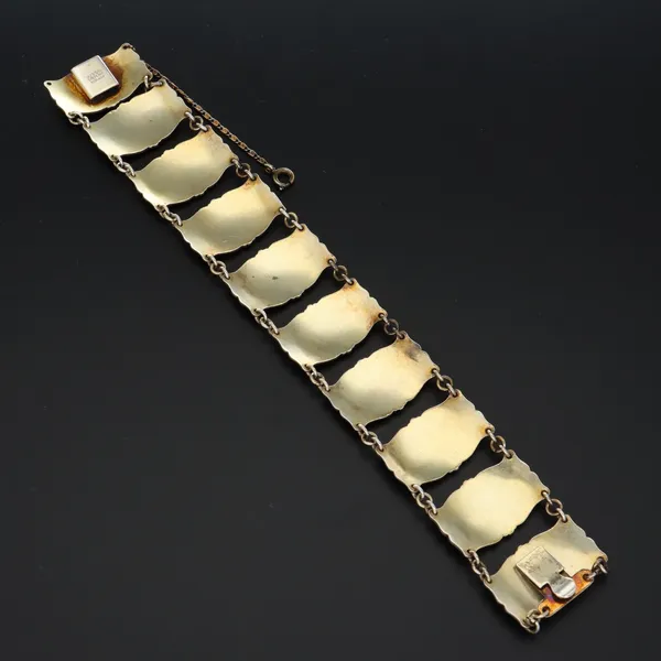 Boxed Norwegian Silver & Guilloche Enamel Bracelet
