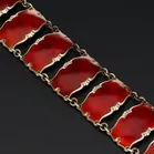 Boxed Norwegian Silver & Guilloche Enamel Bracelet