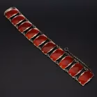 Boxed Norwegian Silver & Guilloche Enamel Bracelet