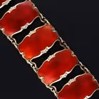Boxed Norwegian Silver & Guilloche Enamel Bracelet