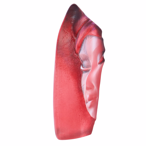 Mats Jonasson Batzeba Red Masq Crystal Sculpture