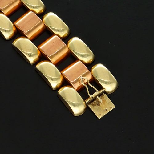 14k Gold Art Deco Tank Bracelet image-2
