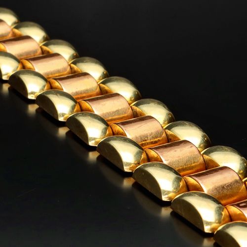 14k Gold Art Deco Tank Bracelet image-4