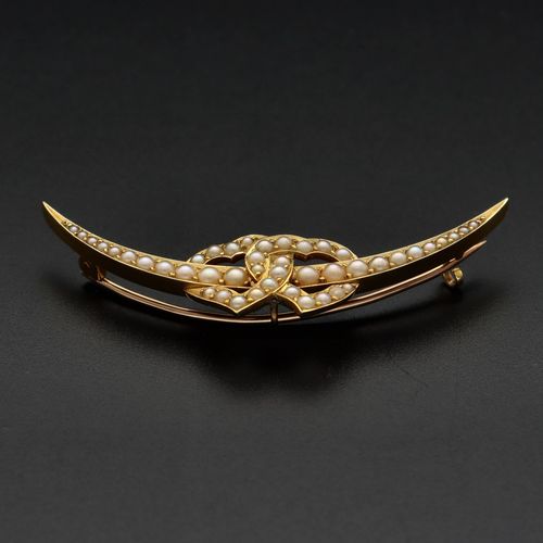 15ct Gold Pearl Brooch image-2