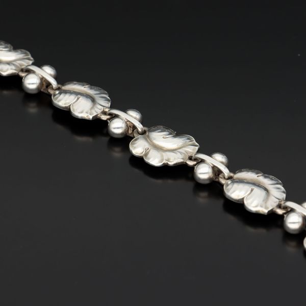 Rare Georg Jensen Heavy Silver Necklace