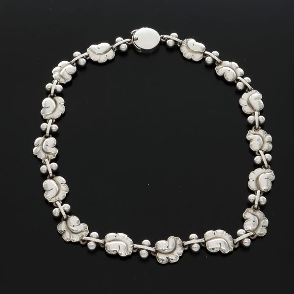 Rare Georg Jensen Heavy Silver Necklace