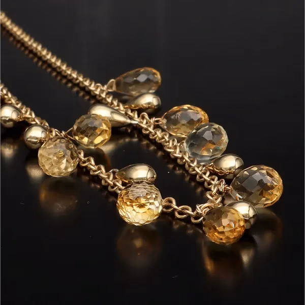 9ct Gold Citrine Necklet
