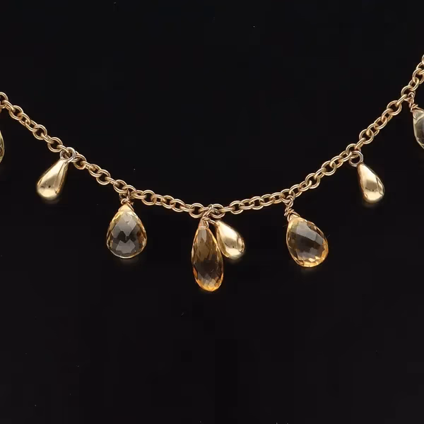 9ct Gold Citrine Necklet