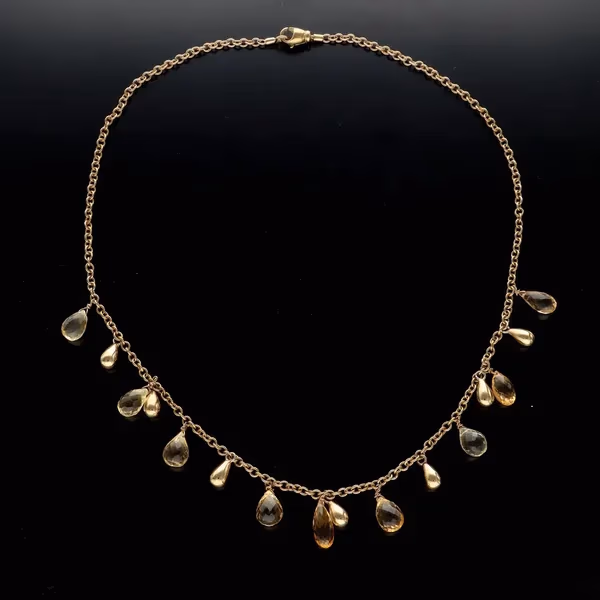 9ct Gold Citrine Necklet