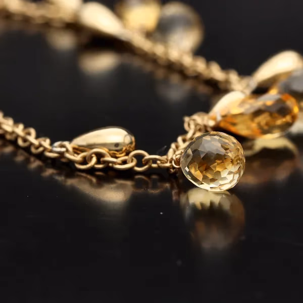 9ct Gold Citrine Necklet
