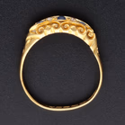 18ct Yellow Gold Victorian Sapphire & Diamond Ring