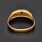 18ct Yellow Gold Victorian Sapphire & Diamond Ring