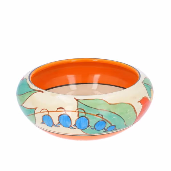 Clarice Cliff Red Tulip Bowl