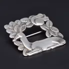 Sterling Silver "Fawn & Squirrel" Pattern Brooch