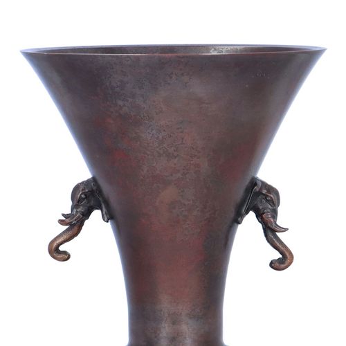 Japanese Bronze Ikebana Vase image-2
