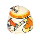 Clarice Cliff House and Bridge Preserve Pot