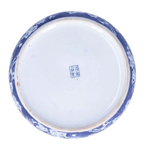 Pair of Chinese Blue and White Urn Stands image-6