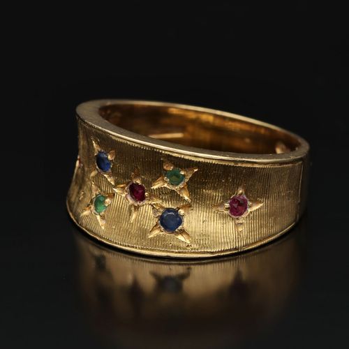 18ct Gold Multi Gemstone Ring image-3