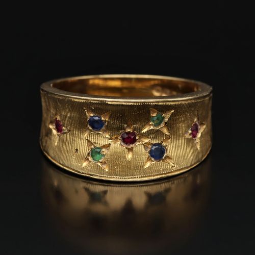 18ct Gold Multi Gemstone Ring image-2