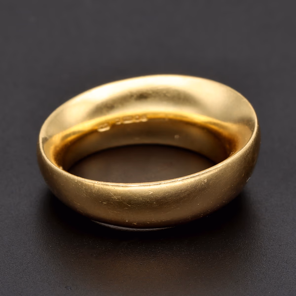 Georg Jensen 18ct Yellow Gold Sculptural Curve Ring