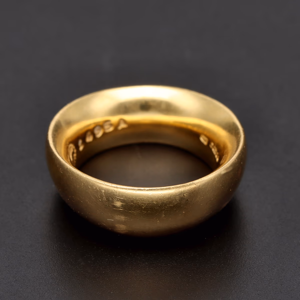 Georg Jensen 18ct Yellow Gold Sculptural Curve Ring